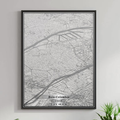 ROAD MAP OF BOIS-COLOMBES, FRANCE BY MAPBAKES