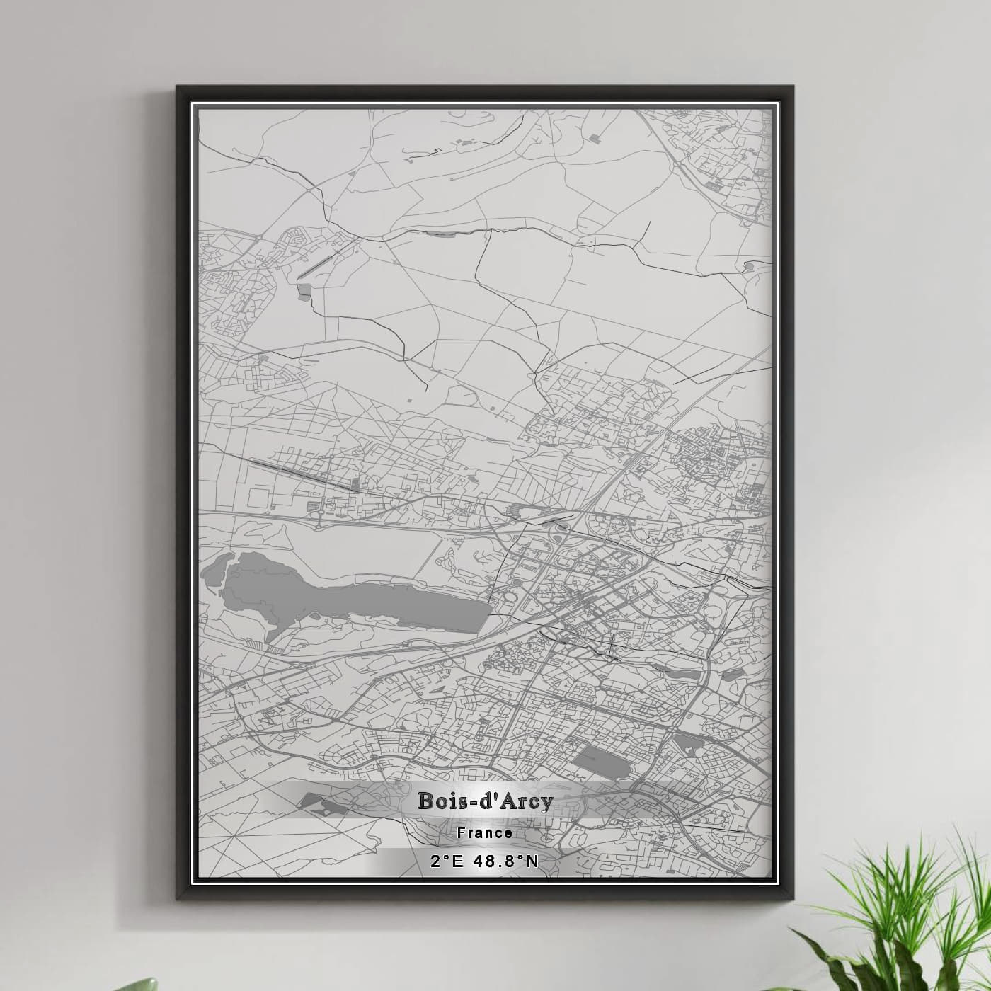 ROAD MAP OF BOIS-D'ARCY, FRANCE BY MAPBAKES