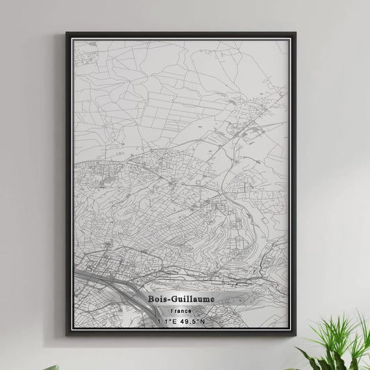 ROAD MAP OF BOIS-GUILLAUME, FRANCE BY MAPBAKES