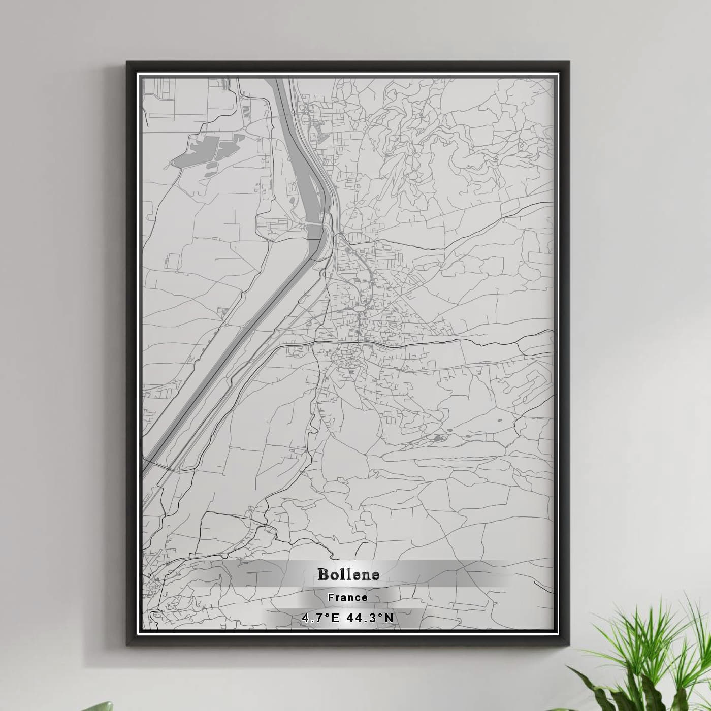 ROAD MAP OF BOLLENE, FRANCE BY MAPBAKES