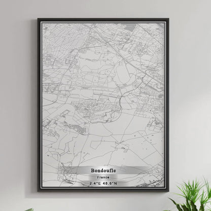 ROAD MAP OF BONDOUFLE, FRANCE BY MAPBAKES