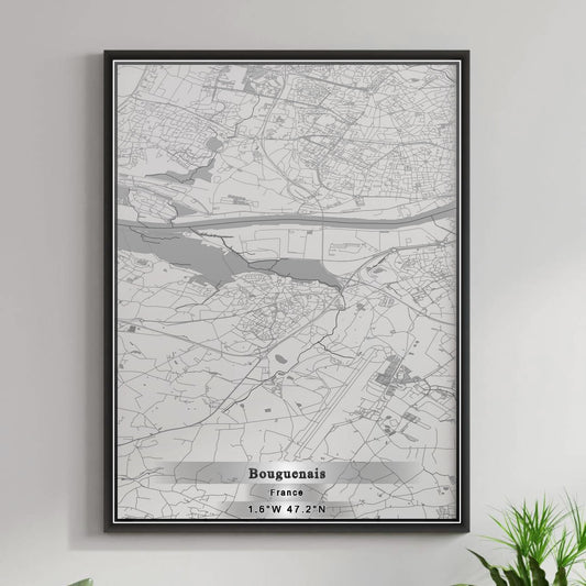 ROAD MAP OF BOUGUENAIS, FRANCE BY MAPBAKES