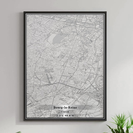 ROAD MAP OF BOURG-LA-REINE, FRANCE BY MAPBAKES