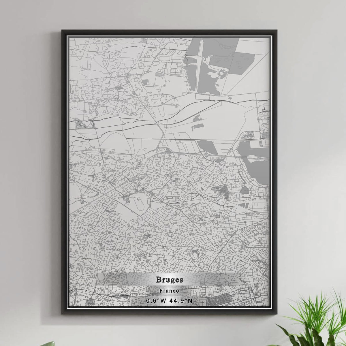 ROAD MAP OF BRUGES, FRANCE BY MAPBAKES