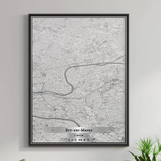 ROAD MAP OF BRY-SUR-MARNE, FRANCE BY MAPBAKES