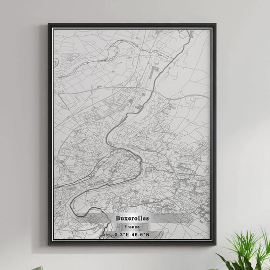 ROAD MAP OF BUXEROLLES, FRANCE BY MAPBAKES