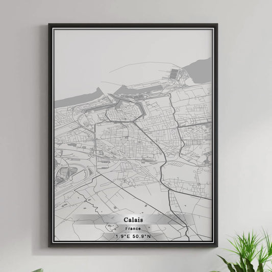 ROAD MAP OF CALAIS, FRANCE BY MAPBAKES