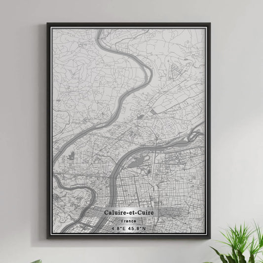 ROAD MAP OF CALUIRE-ET-CUIRE, FRANCE BY MAPBAKES