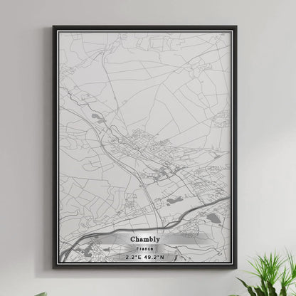 ROAD MAP OF CHAMBLY, FRANCE BY MAPBAKES