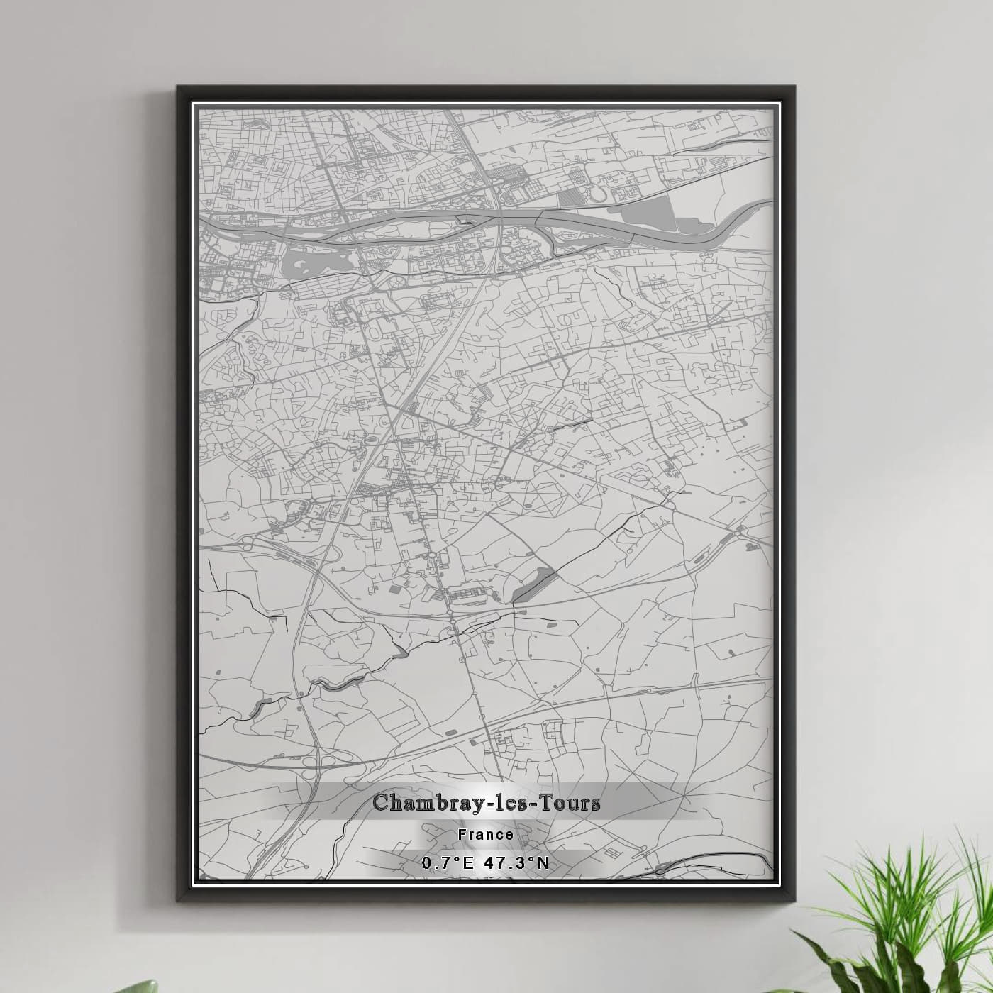 ROAD MAP OF CHAMBRAY-LES-TOURS, FRANCE BY MAPBAKES