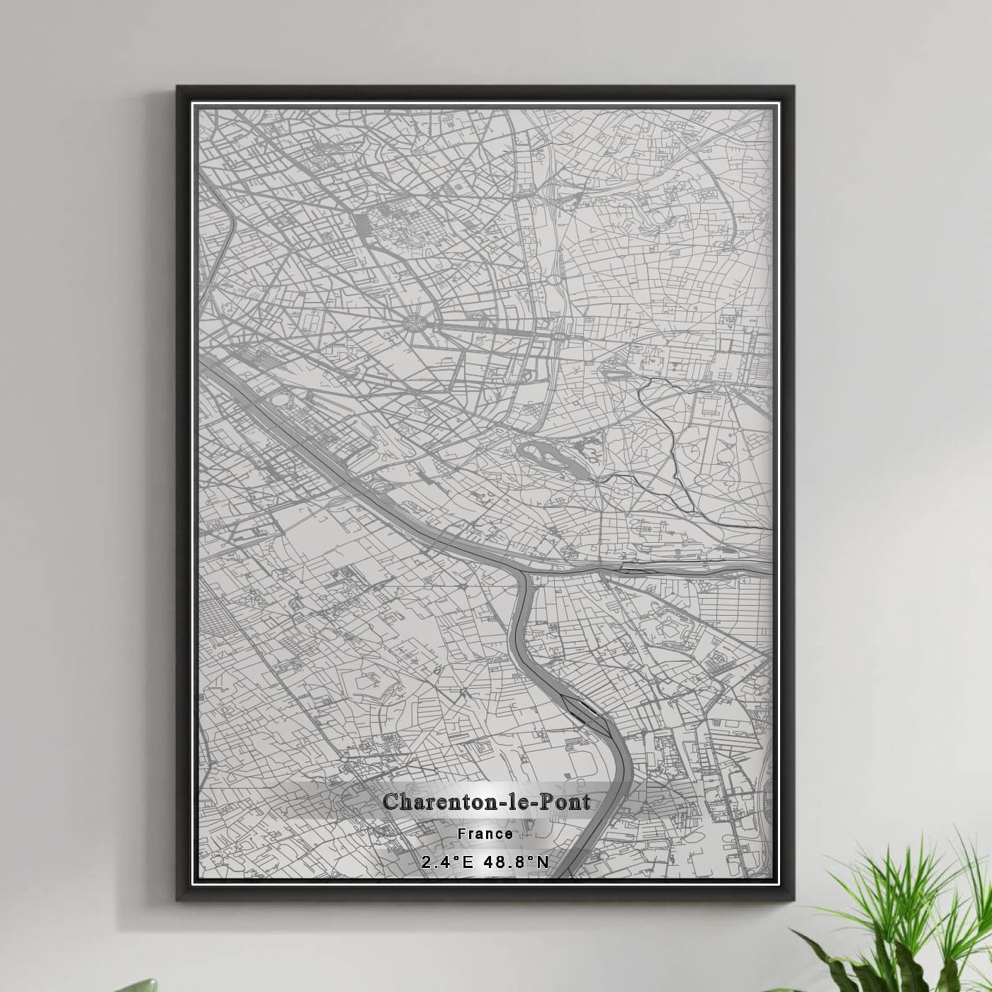 ROAD MAP OF CHARENTON-LE-PONT, FRANCE BY MAPBAKES