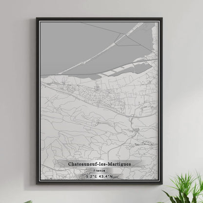 ROAD MAP OF CHATEAUNEUF-LES-MARTIGUES, FRANCE BY MAPBAKES