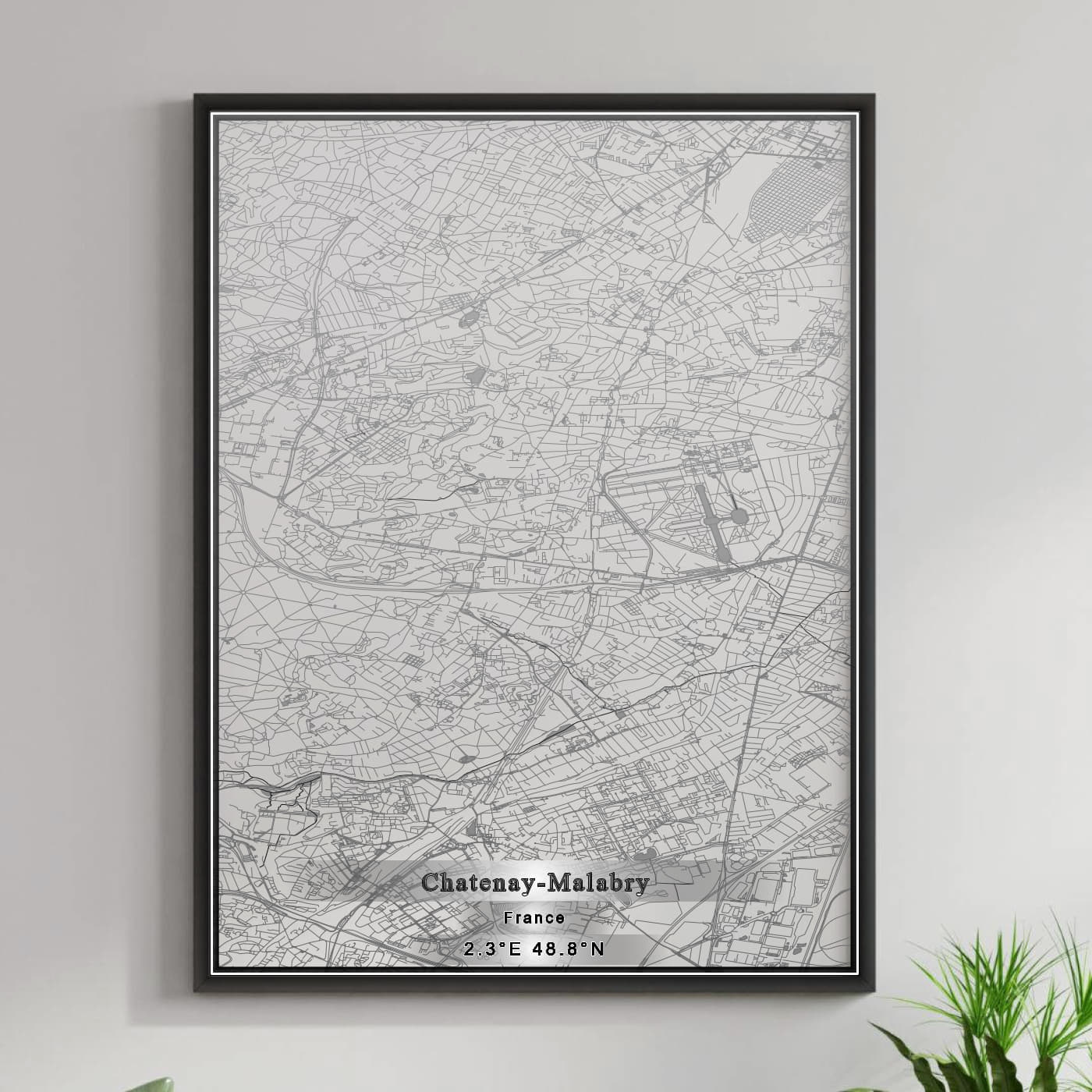 ROAD MAP OF CHATENAY-MALABRY, FRANCE BY MAPBAKES