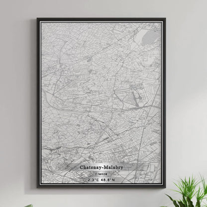 ROAD MAP OF CHATENAY-MALABRY, FRANCE BY MAPBAKES