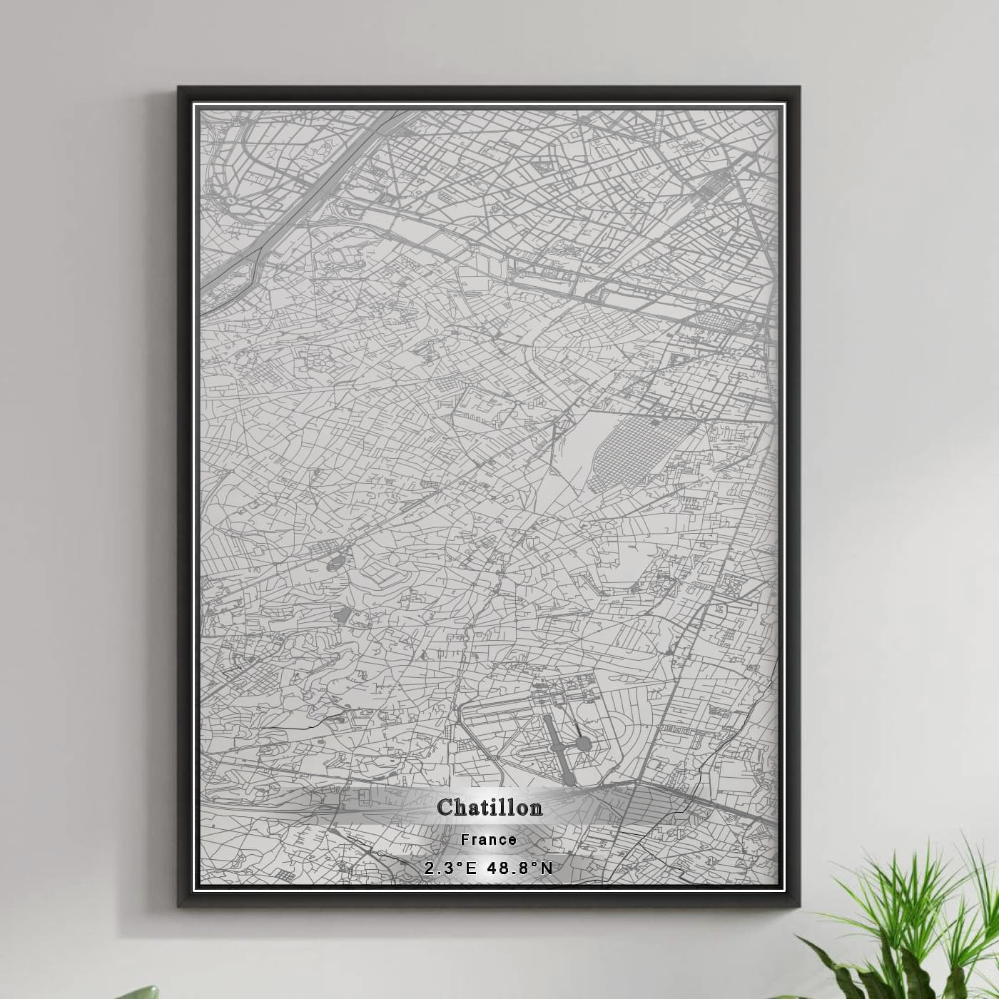 ROAD MAP OF CHATILLON, FRANCE BY MAPBAKES