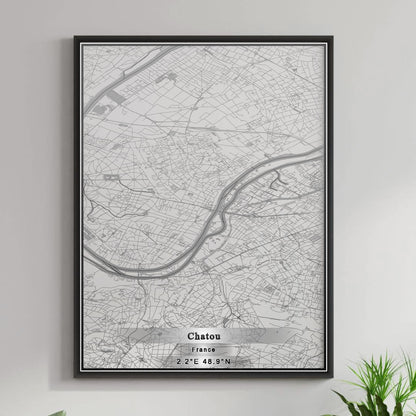 ROAD MAP OF CHATOU, FRANCE BY MAPBAKES