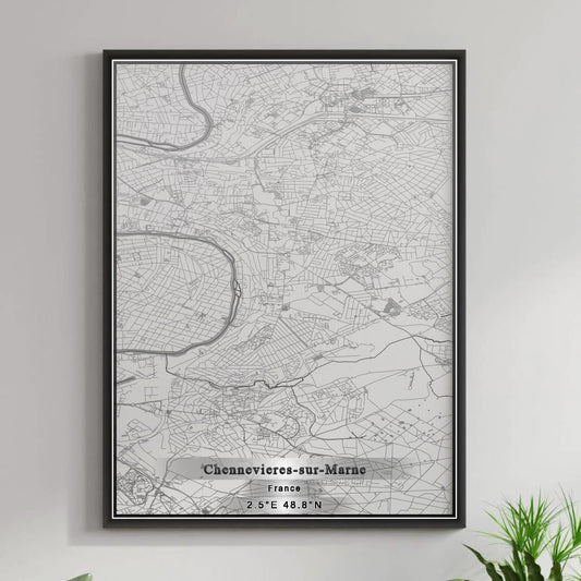 ROAD MAP OF CHENNEVIERES-SUR-MARNE, FRANCE BY MAPBAKES