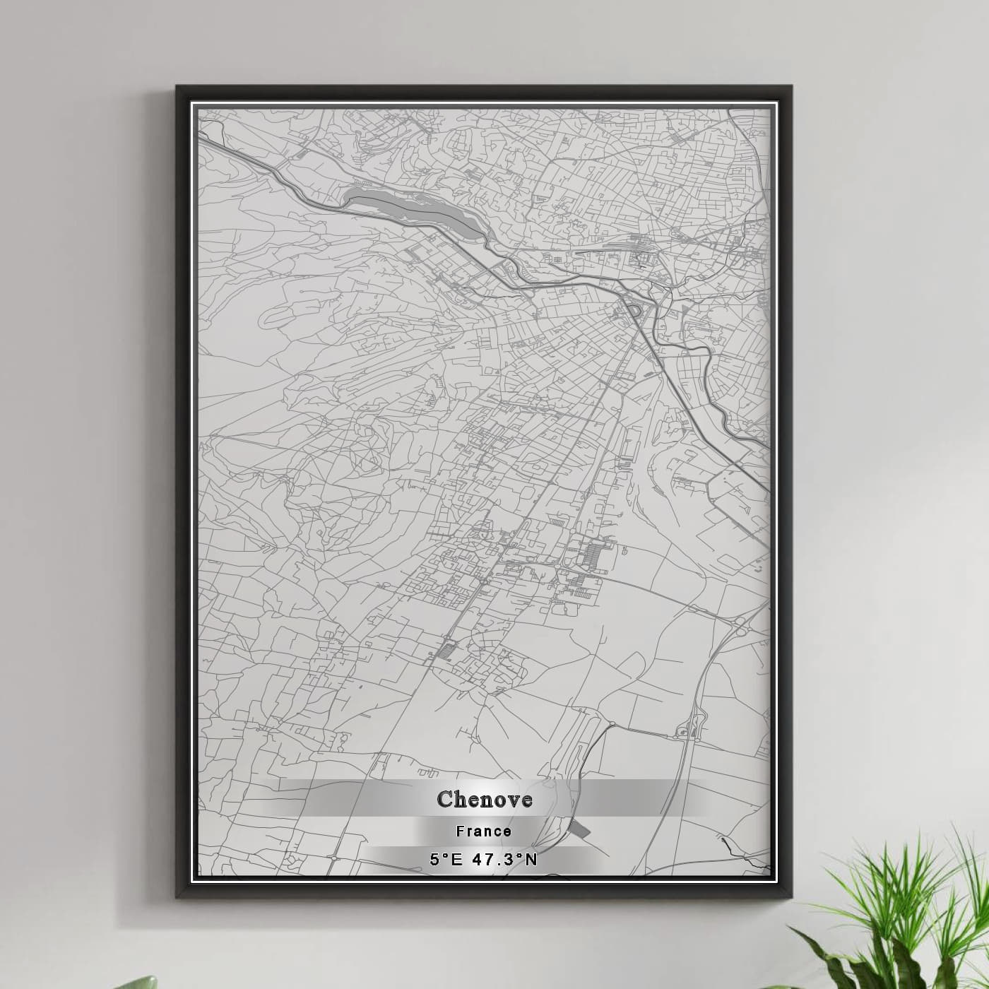 ROAD MAP OF CHENOVE, FRANCE BY MAPBAKES