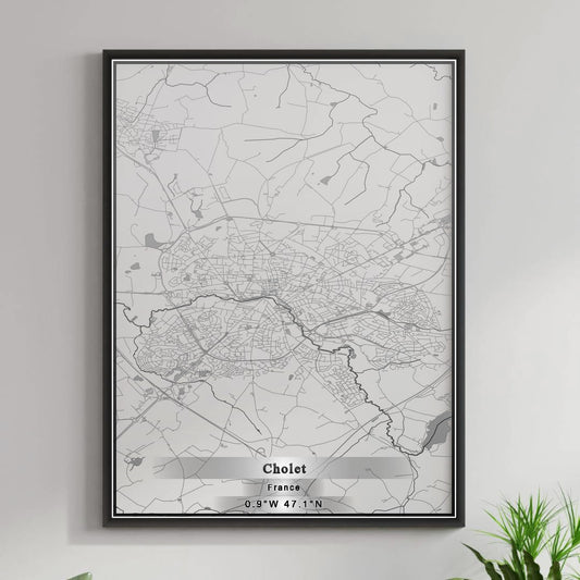 ROAD MAP OF CHOLET, FRANCE BY MAPBAKES