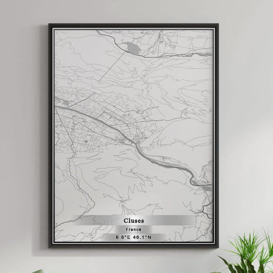 ROAD MAP OF CLUSES, FRANCE BY MAPBAKES