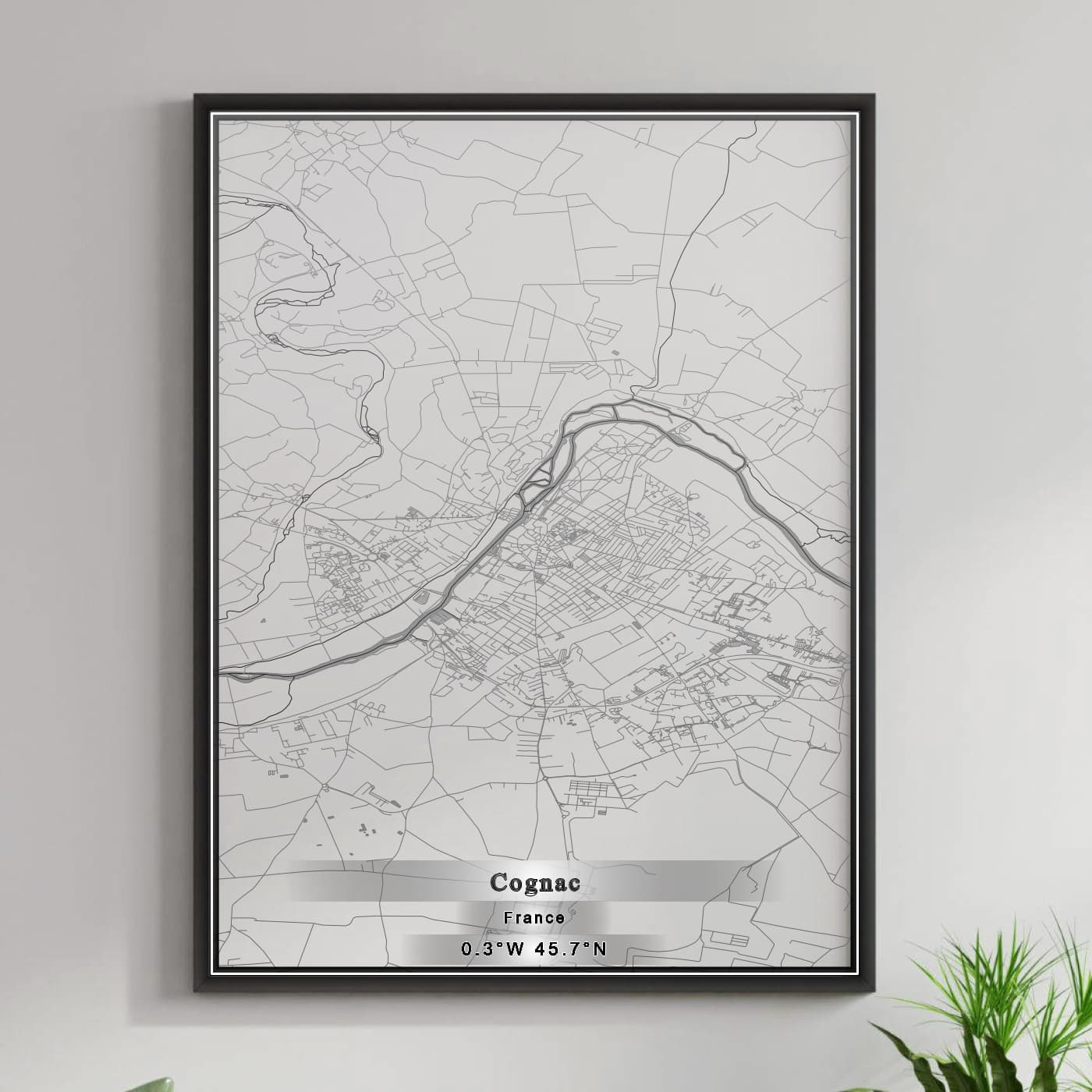 ROAD MAP OF COGNAC, FRANCE BY MAPBAKES