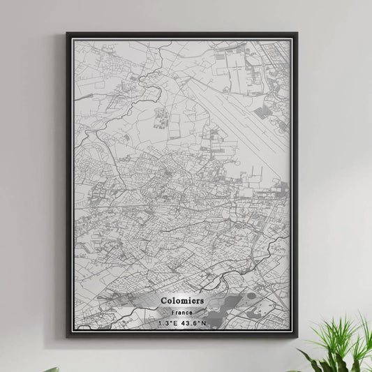 ROAD MAP OF COLOMIERS, FRANCE BY MAPBAKES