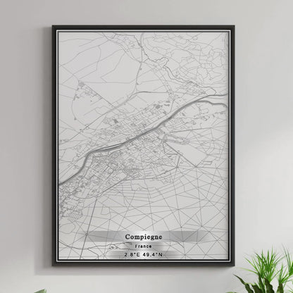 ROAD MAP OF COMPIEGNE, FRANCE BY MAPBAKES