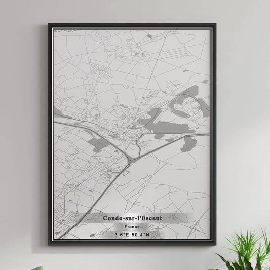 ROAD MAP OF CONDE-SUR-L'ESCAUT, FRANCE BY MAPBAKES