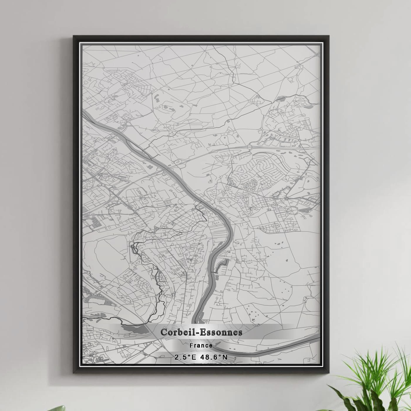 ROAD MAP OF CORBEIL-ESSONNES, FRANCE BY MAPBAKES