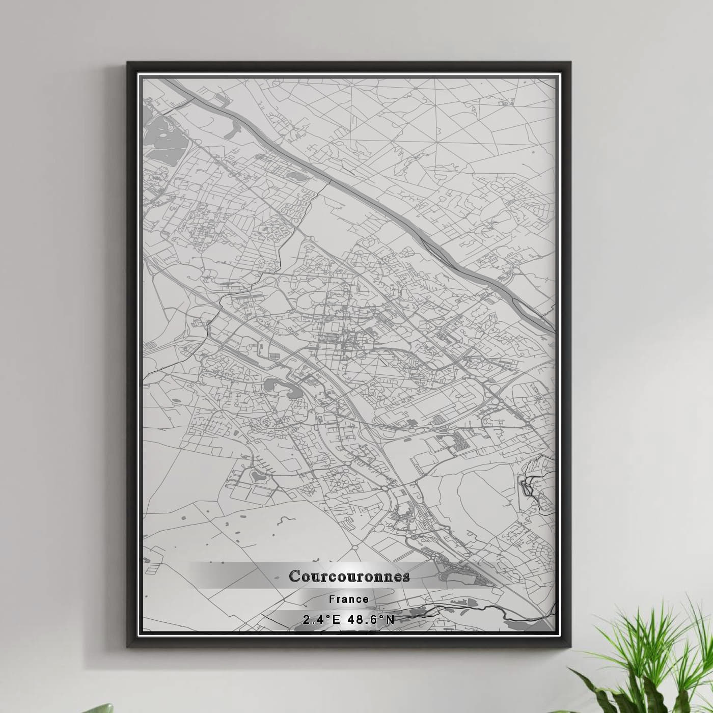 ROAD MAP OF COURCOURONNES, FRANCE BY MAPBAKES