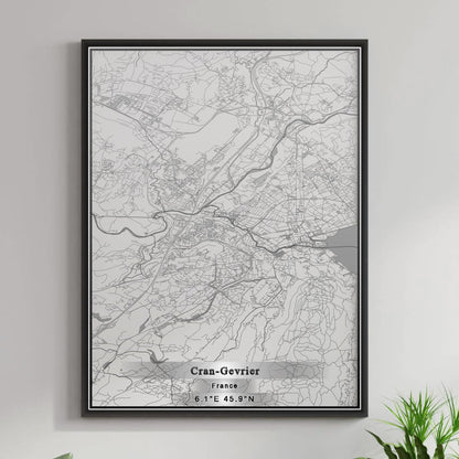 ROAD MAP OF CRAN-GEVRIER, FRANCE BY MAPBAKES