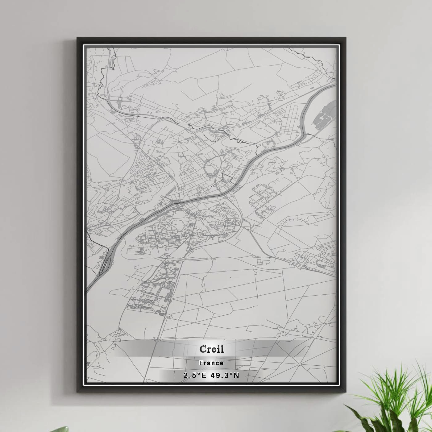 ROAD MAP OF CREIL, FRANCE BY MAPBAKES