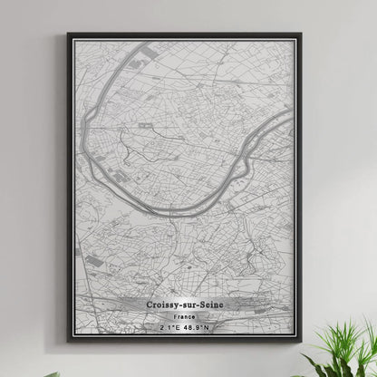 ROAD MAP OF CROISSY-SUR-SEINE, FRANCE BY MAPBAKES