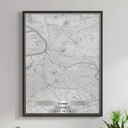 ROAD MAP OF CROSNE, FRANCE BY MAPBAKES