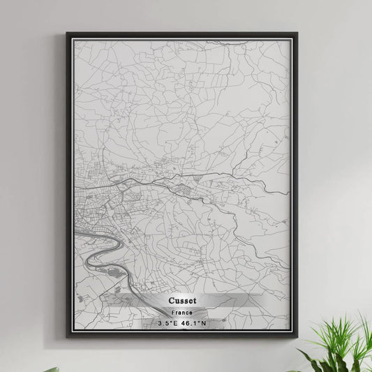 ROAD MAP OF CUSSET, FRANCE BY MAPBAKES