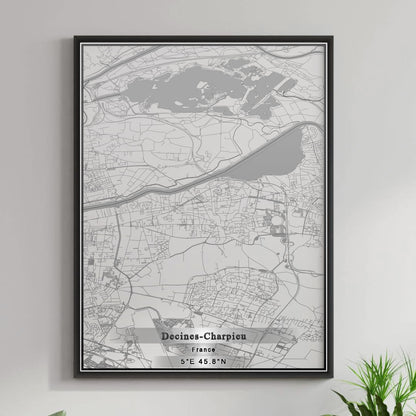 ROAD MAP OF DECINES-CHARPIEU, FRANCE BY MAPBAKES