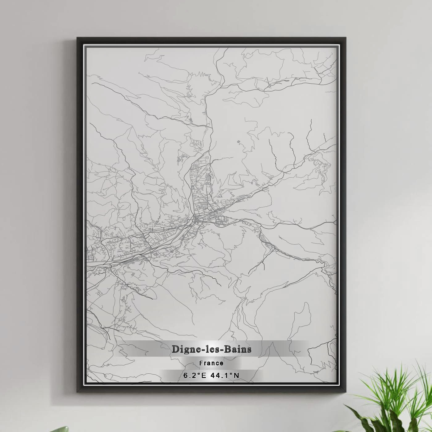 ROAD MAP OF DIGNE-LES-BAINS, FRANCE BY MAPBAKES