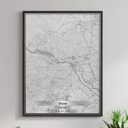 ROAD MAP OF DIJON, FRANCE BY MAPBAKES