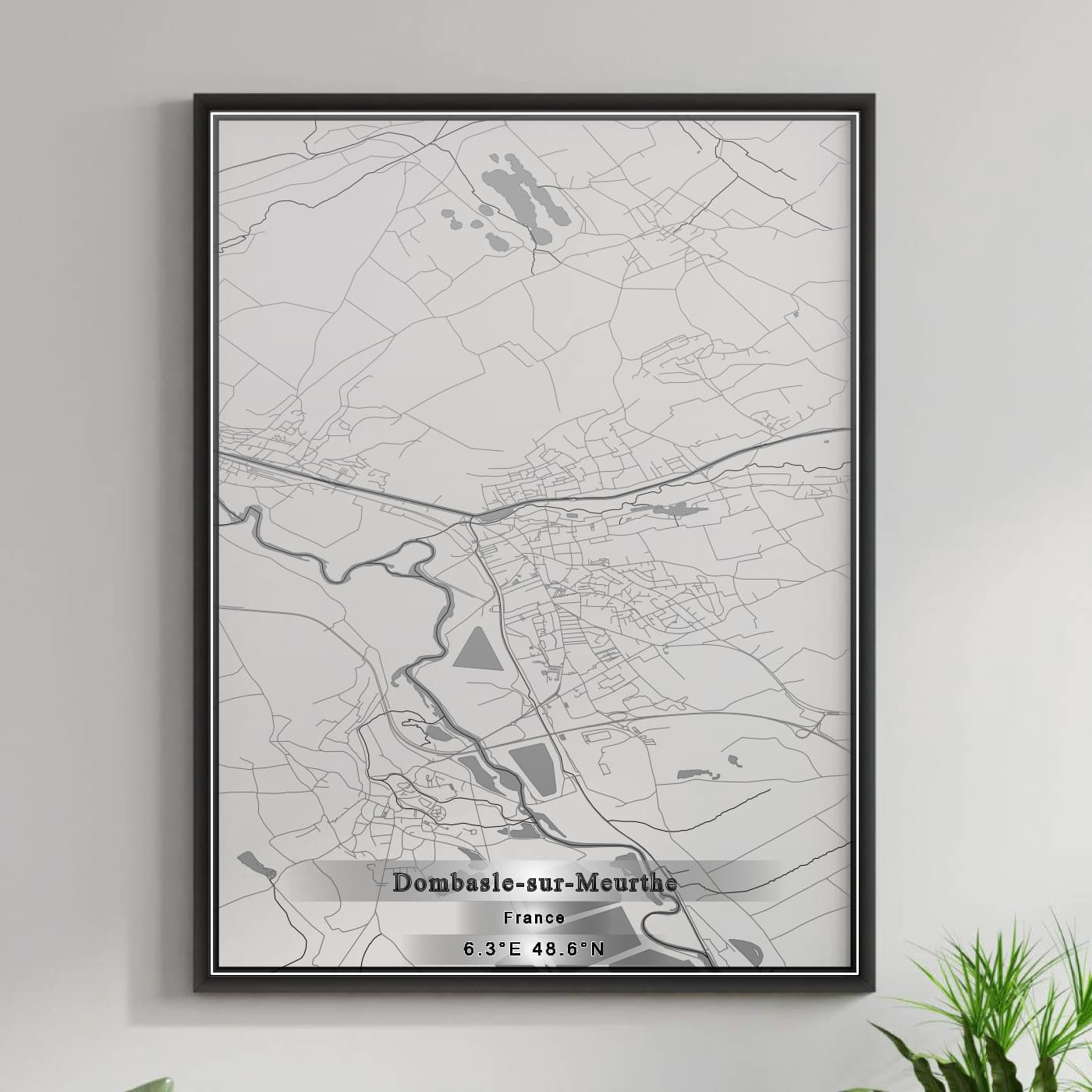 ROAD MAP OF DOMBASLE-SUR-MEURTHE, FRANCE BY MAPBAKES