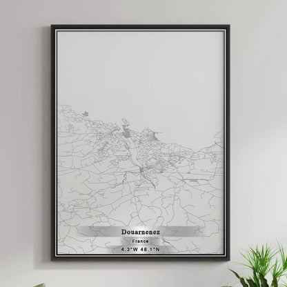 ROAD MAP OF DOUARNENEZ, FRANCE BY MAPBAKES