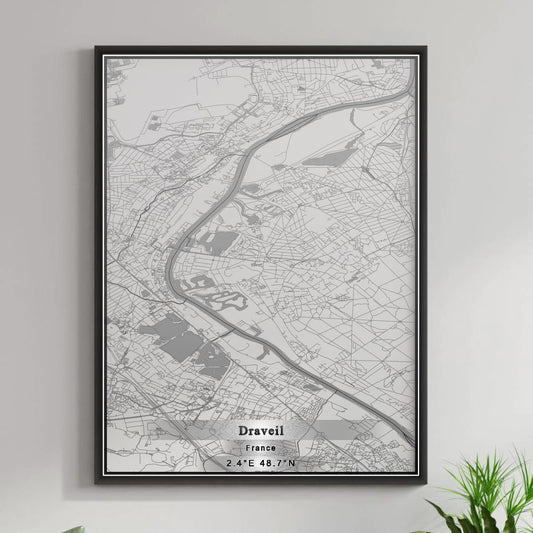 ROAD MAP OF DRAVEIL, FRANCE BY MAPBAKES