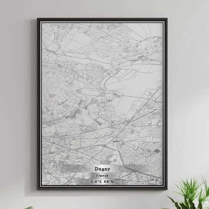 ROAD MAP OF DUGNY, FRANCE BY MAPBAKES