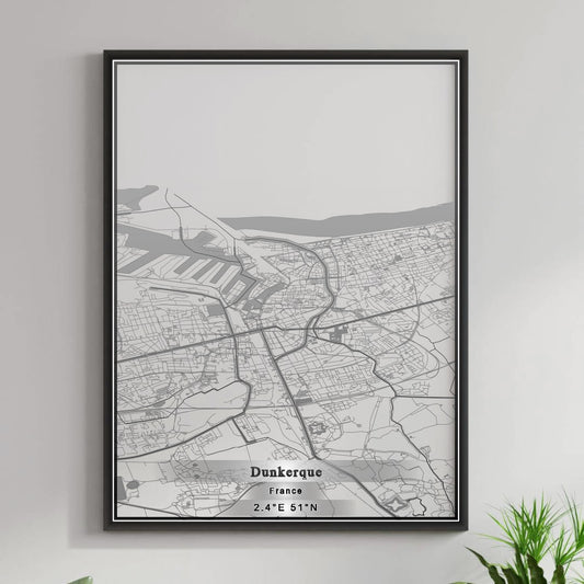 ROAD MAP OF DUNKERQUE, FRANCE BY MAPBAKES