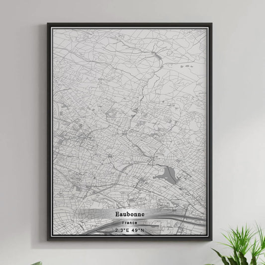 ROAD MAP OF EAUBONNE, FRANCE BY MAPBAKES