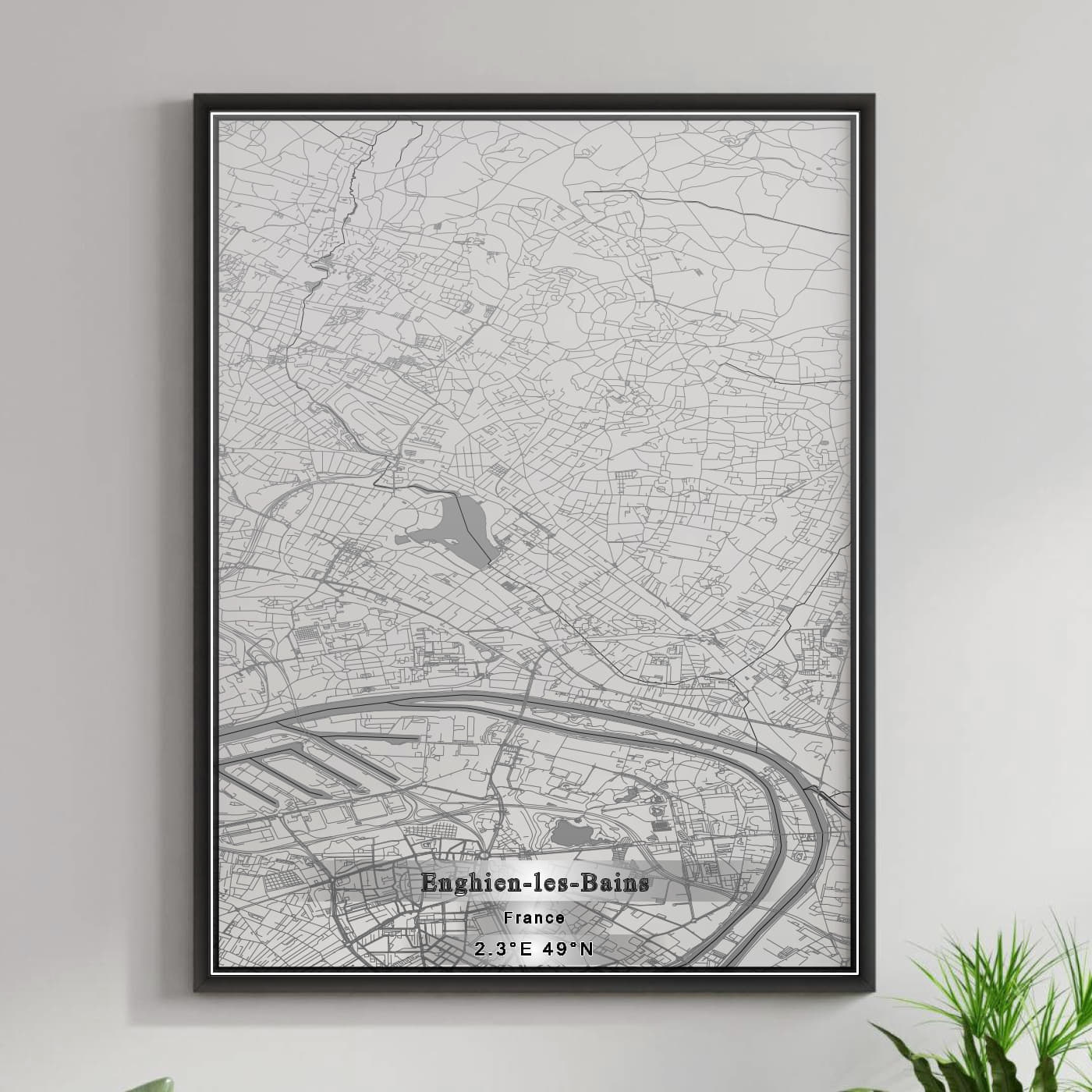 ROAD MAP OF ENGHIEN-LES-BAINS, FRANCE BY MAPBAKES