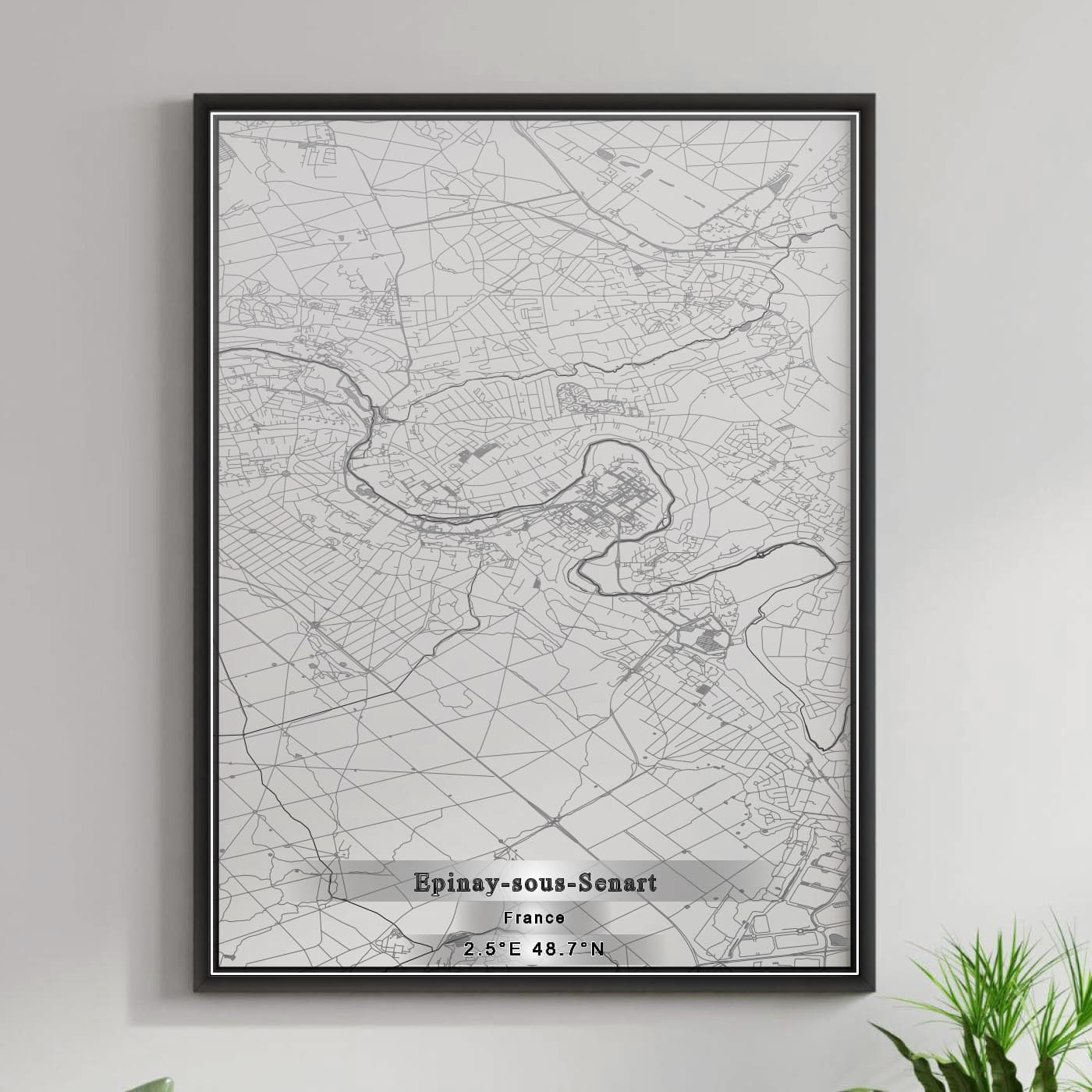 ROAD MAP OF EPINAY-SOUS-SENART, FRANCE BY MAPBAKES