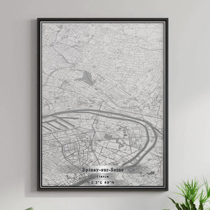 ROAD MAP OF EPINAY-SUR-SEINE, FRANCE BY MAPBAKES