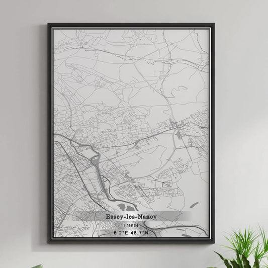 ROAD MAP OF ESSEY-LES-NANCY, FRANCE BY MAPBAKES