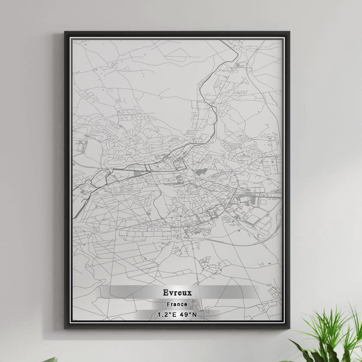 ROAD MAP OF EVREUX, FRANCE BY MAPBAKES