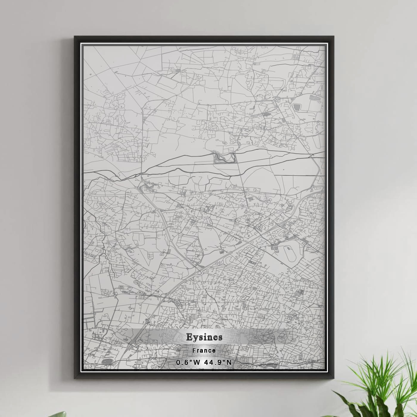 ROAD MAP OF EYSINES, FRANCE BY MAPBAKES